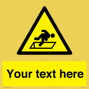 Custom Warning Hatch Sign